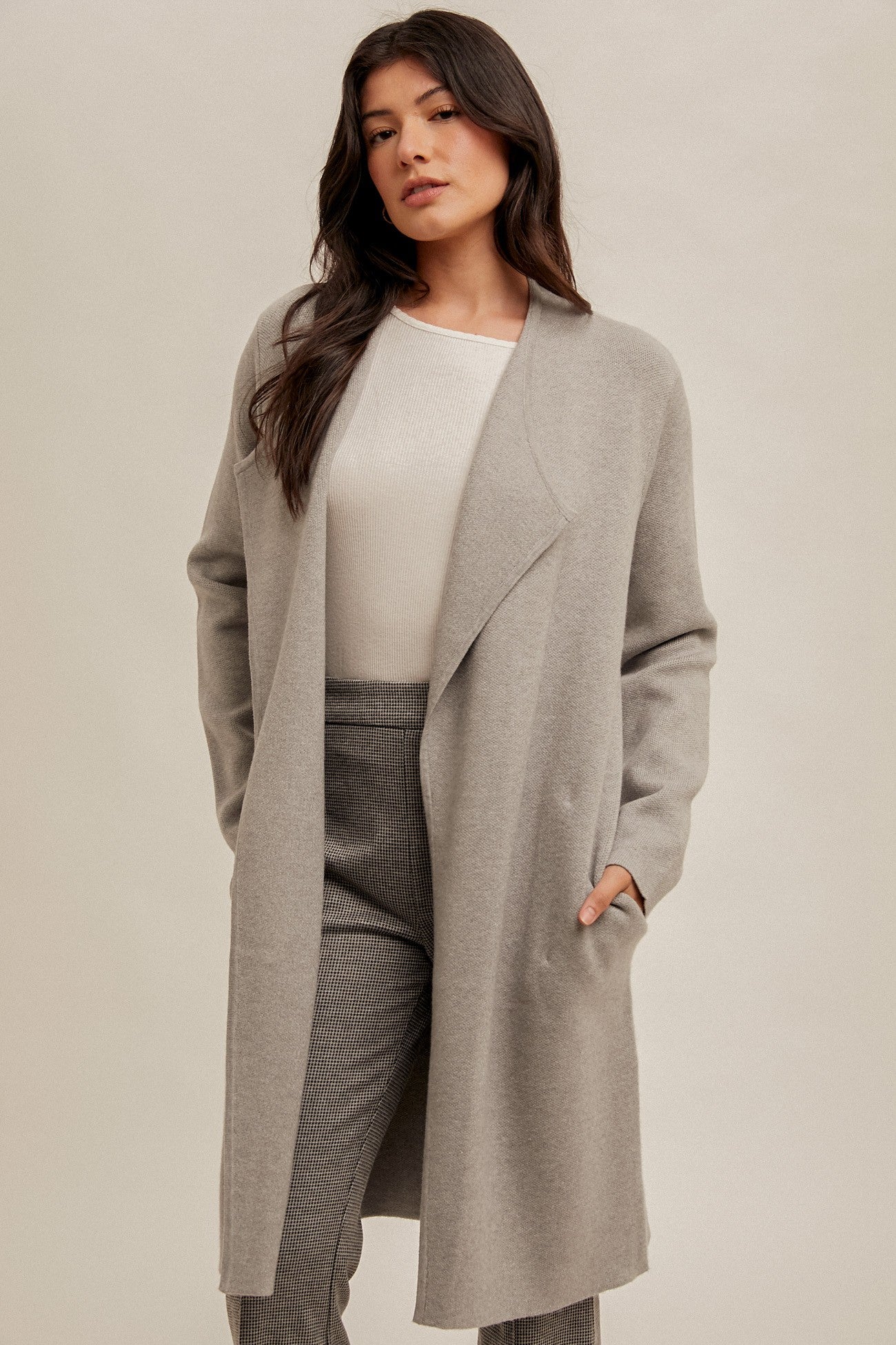 Grey Longline Cardigan