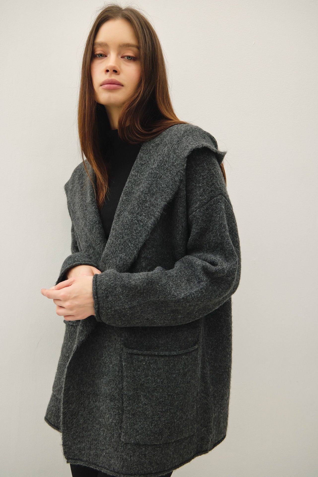 Charcoal Relaxed Cardigan