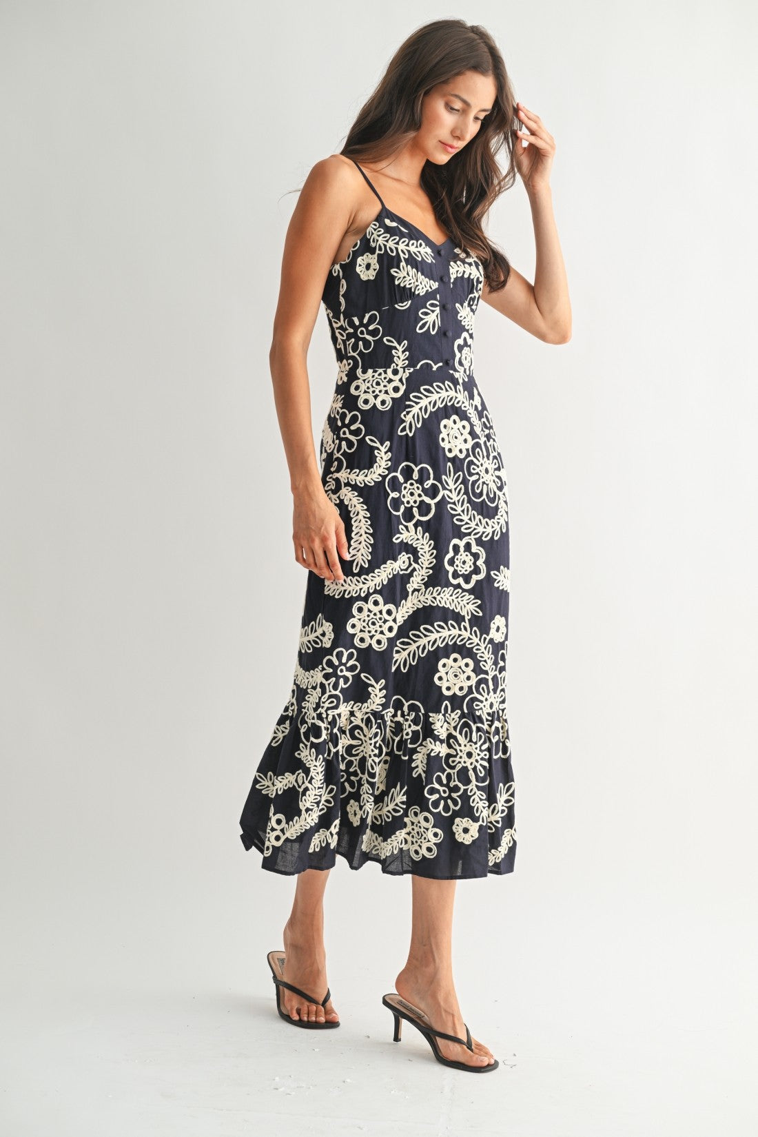 Exquisite Navy Floral Dress