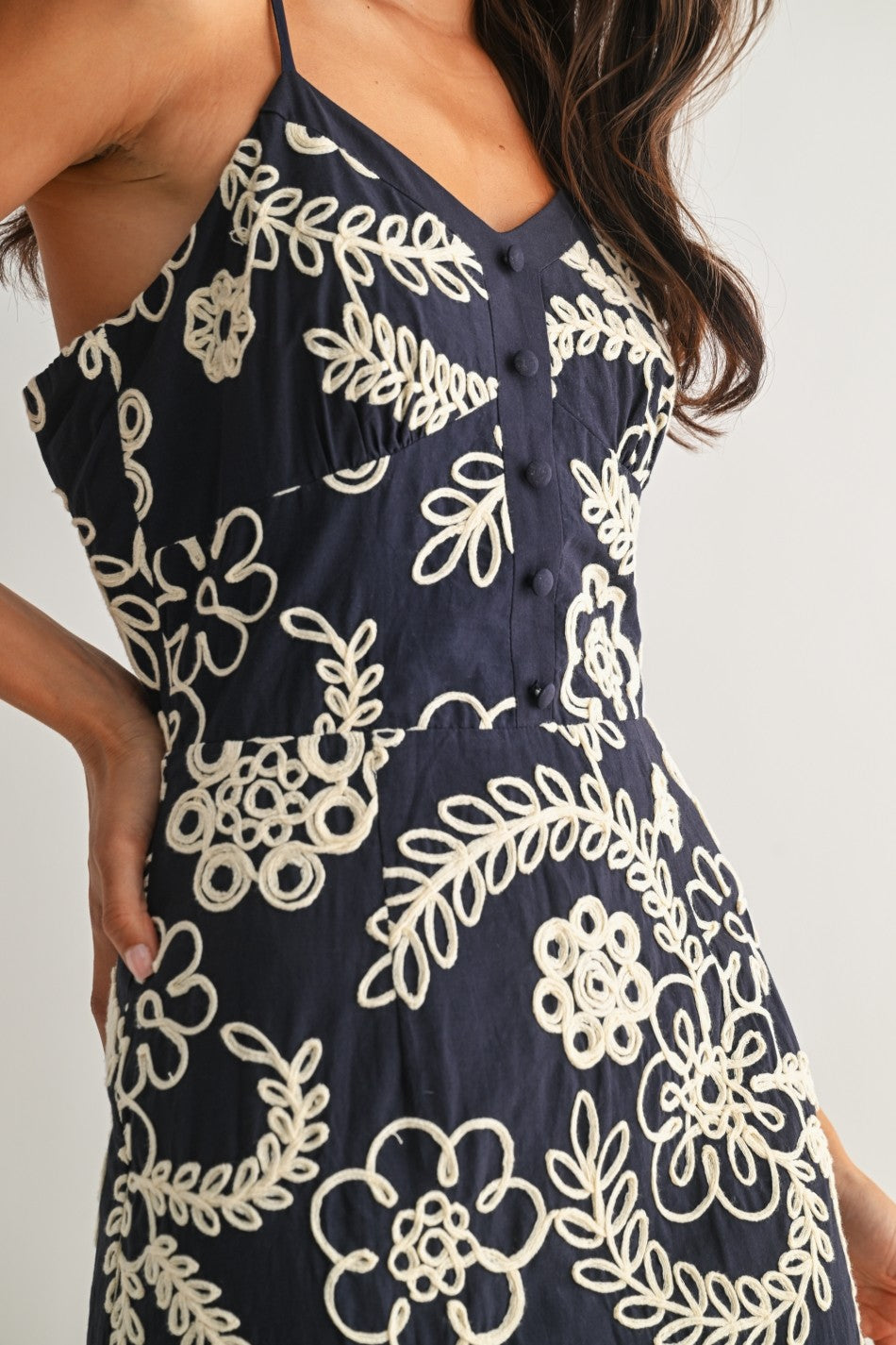 Exquisite Navy Floral Dress