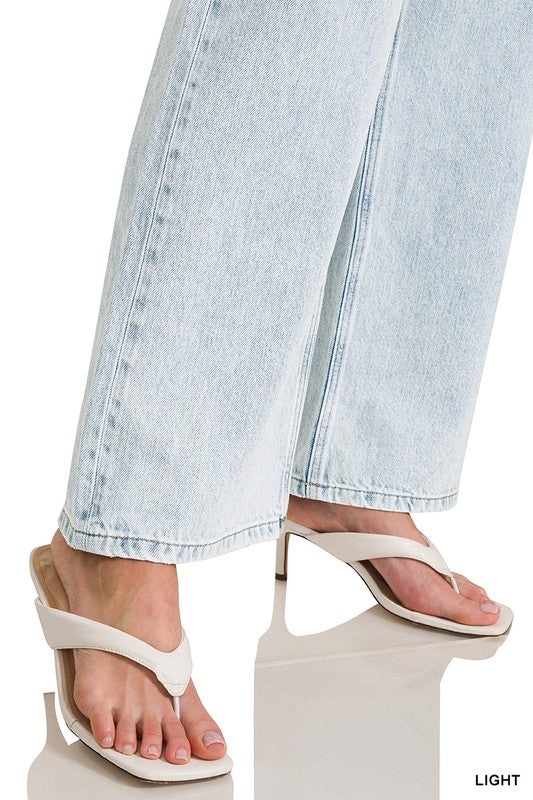 Light Wash Straight Leg Pants