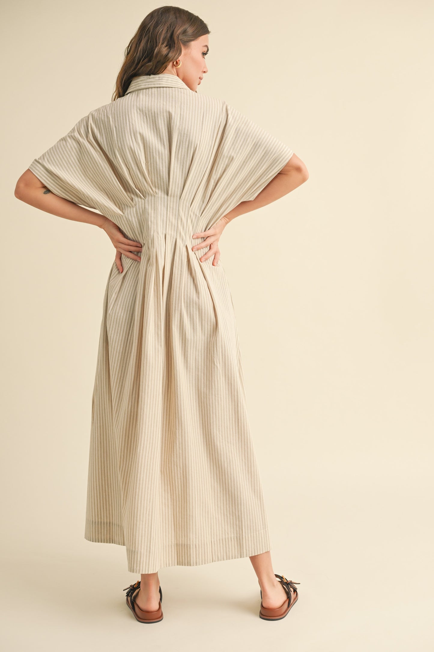 Tan Stripe Dress