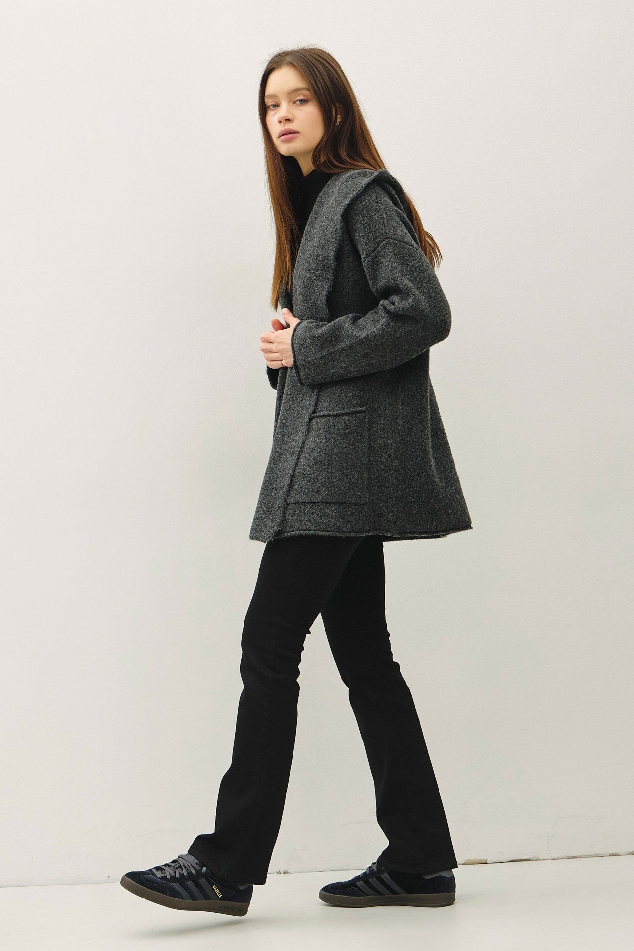 Charcoal Relaxed Cardigan
