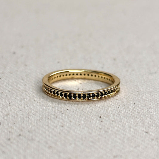 Eternity CZ Ring 18k Gold Filled/Water Resistant