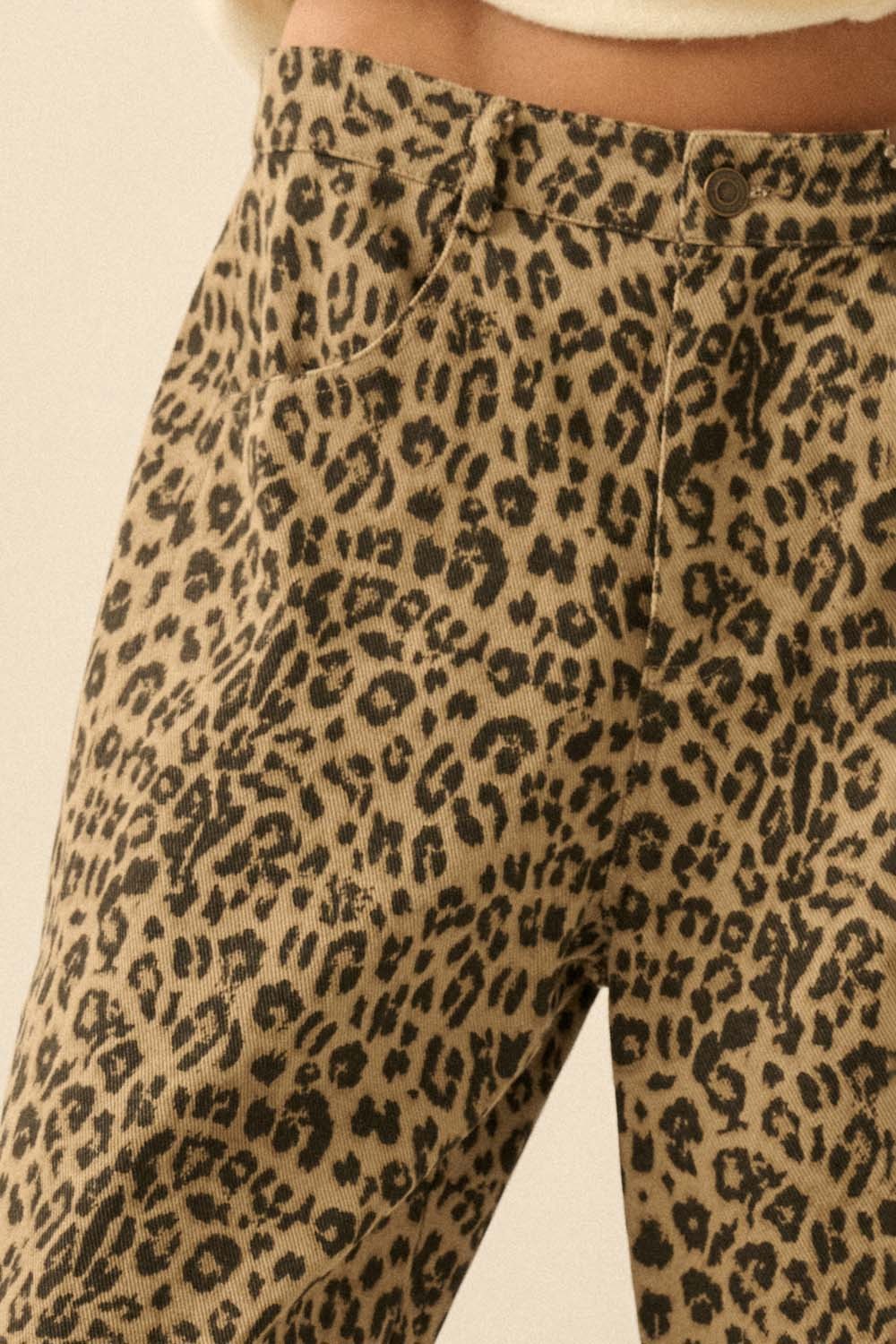 Leopard Twill Pants