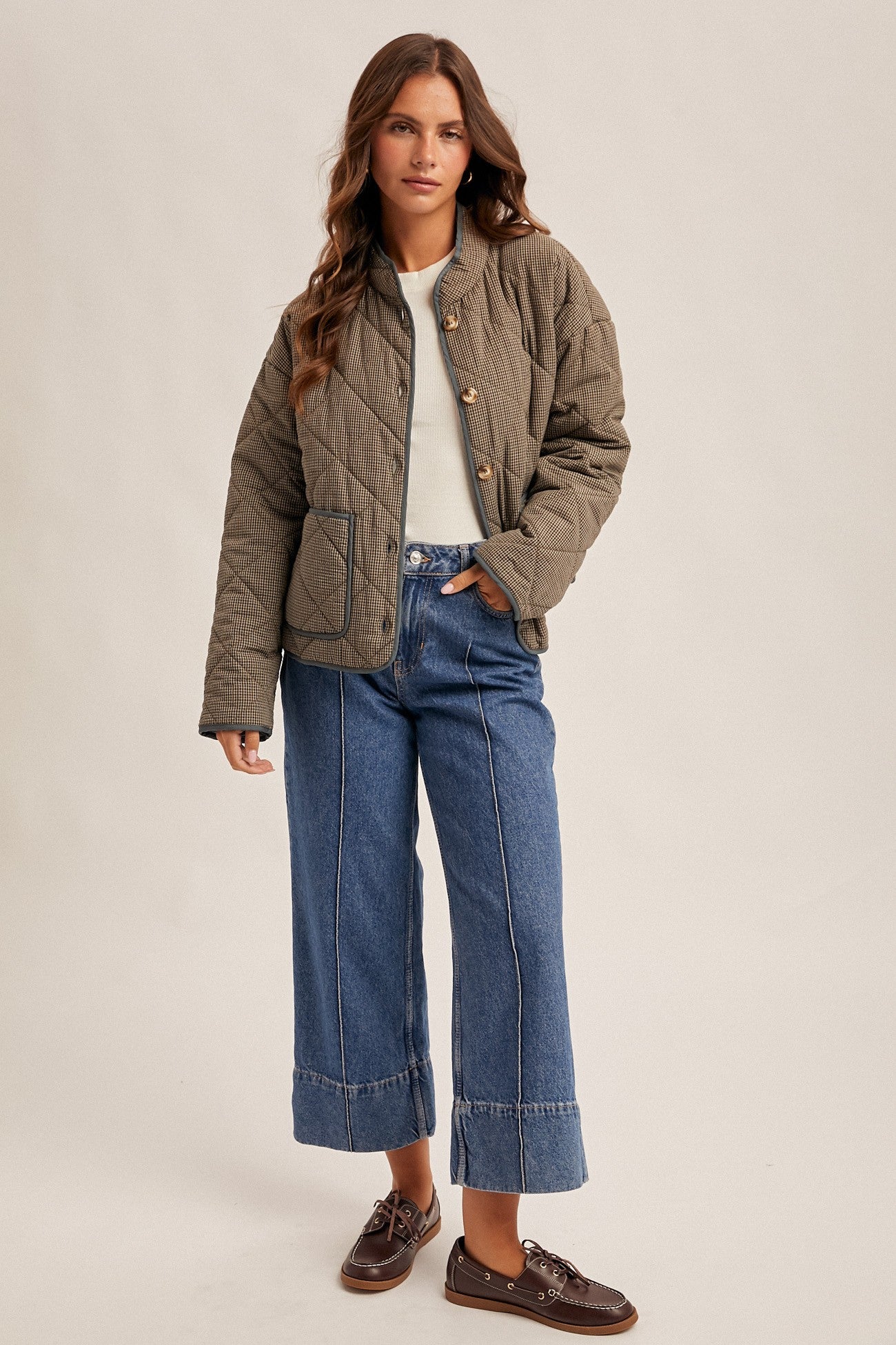 Olive Wood Quilted Jacket