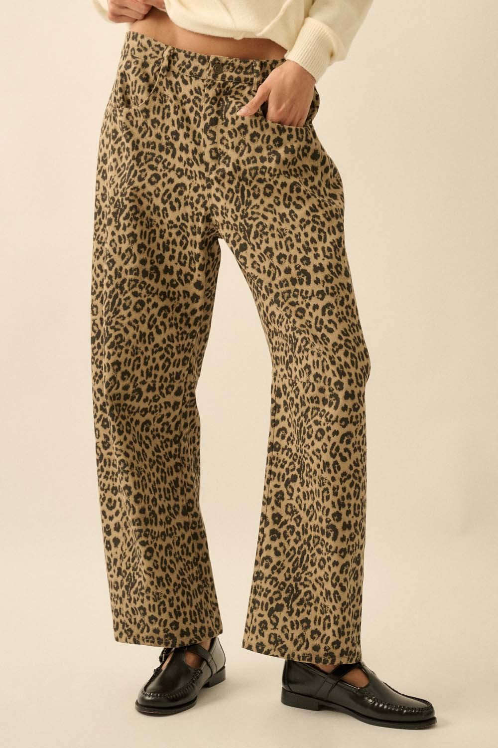 Leopard Twill Pants