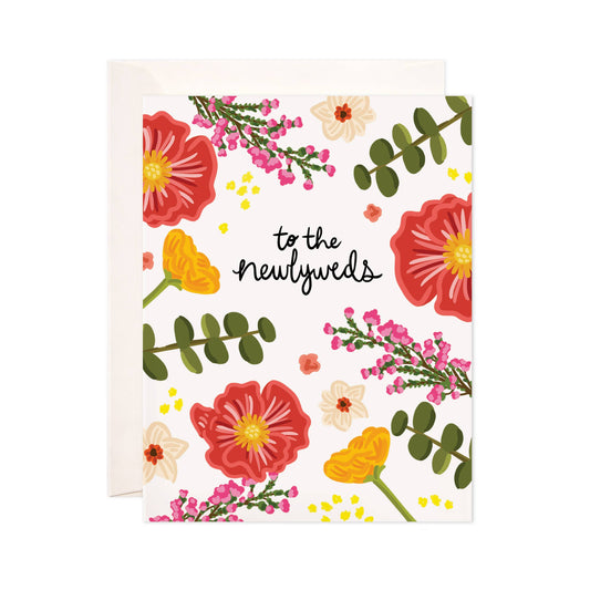 To the Newlyweds Flower Card