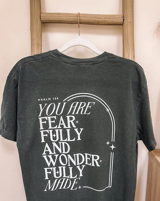 Charcoal Fearfully & Wonderfully Made Tee