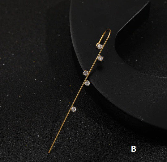 Rhinestone Wrap Hook Earring