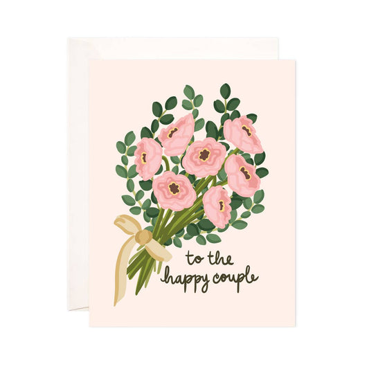 Happy Couple Bouquet Card