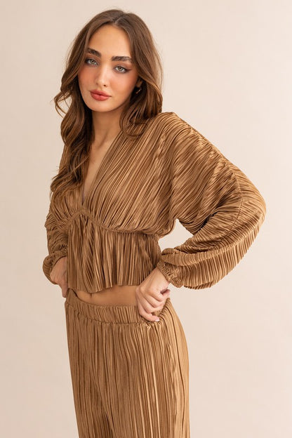 Pleated Bottoms in Cinnamon