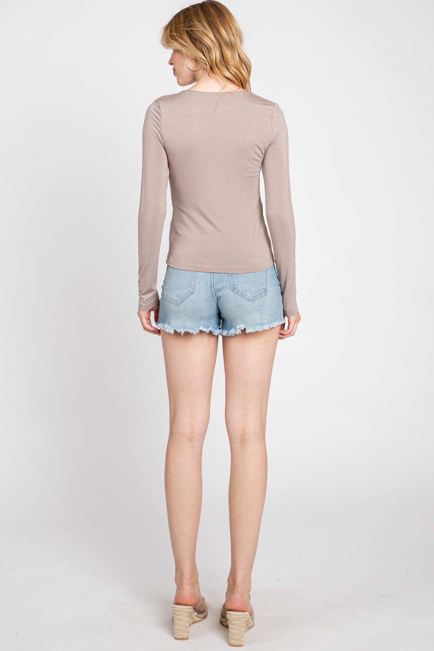 Taupe Basic Long Sleeve
