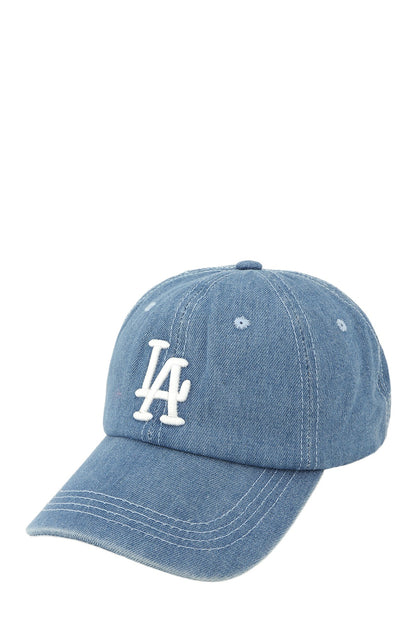 LA Baseball Cap - Light Denim