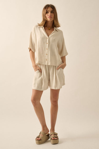 Linen Blend Shorts