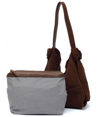 Genuine Suede & Leather Bag