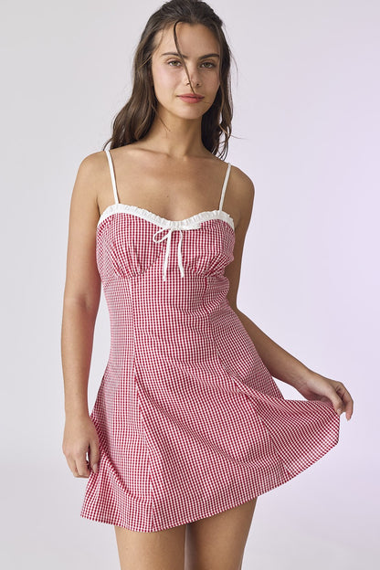 Cherry Gingham Dress