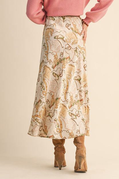 Wild West Silk Skirt