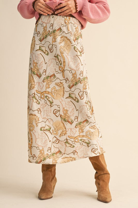 Wild West Silk Skirt
