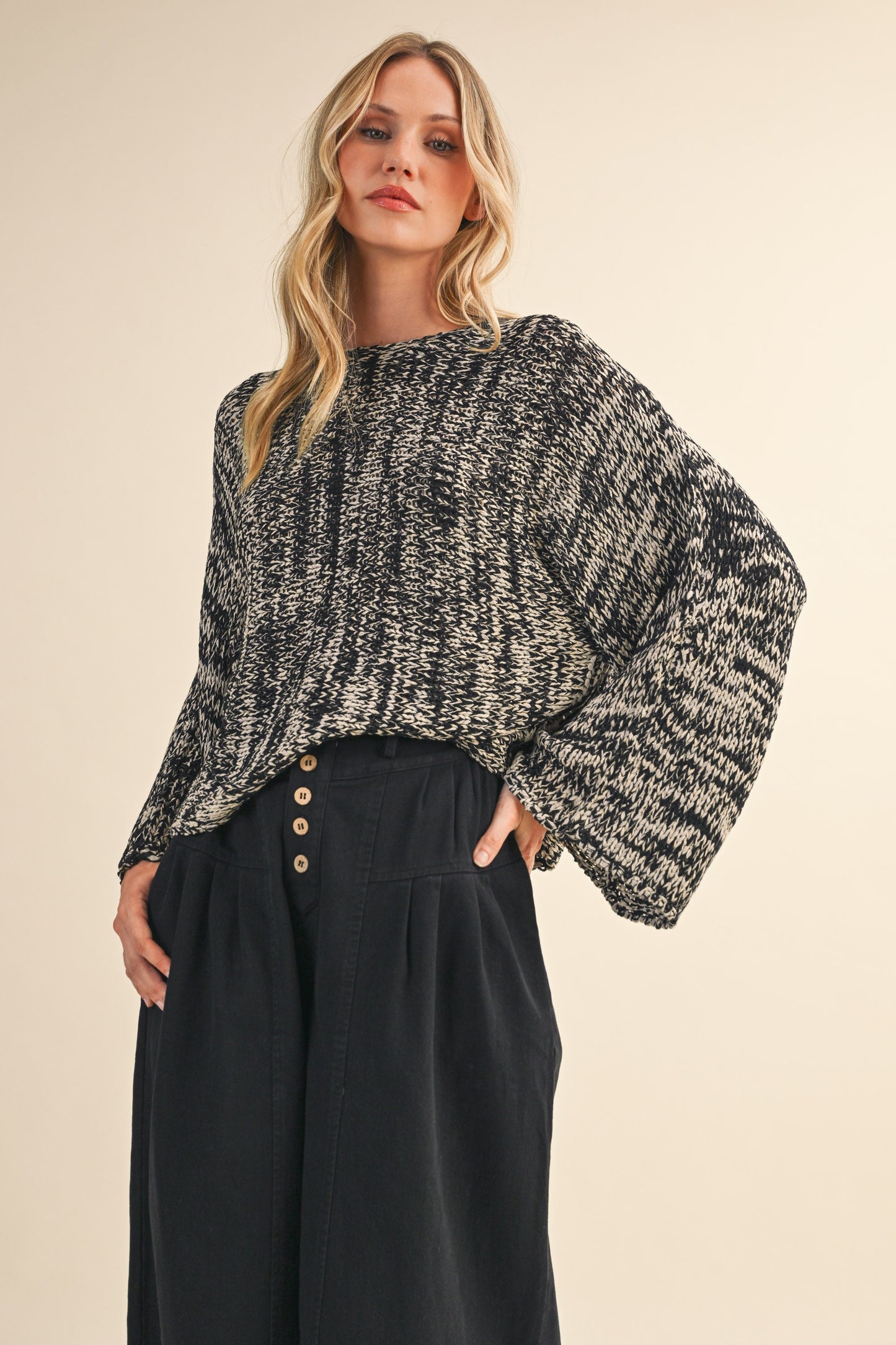 Two-Tone Knit top
