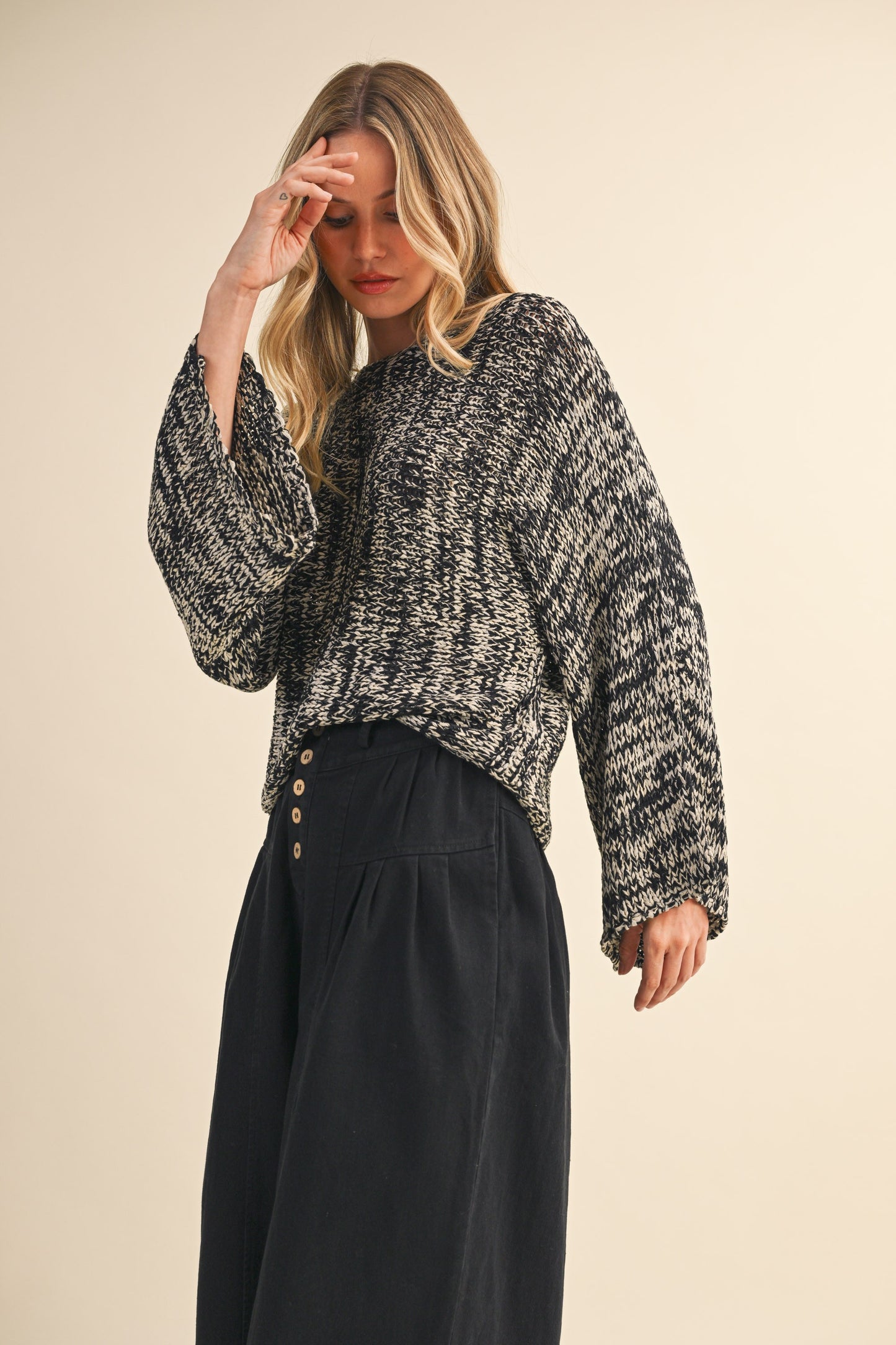 Two-Tone Knit top