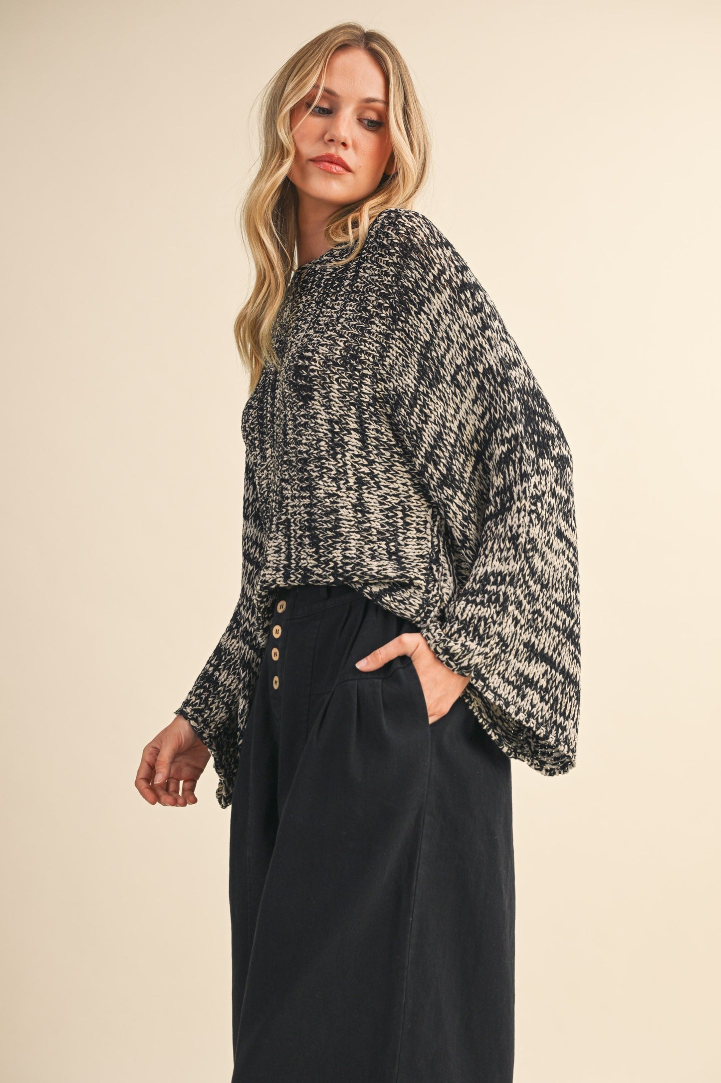 Two-Tone Knit top