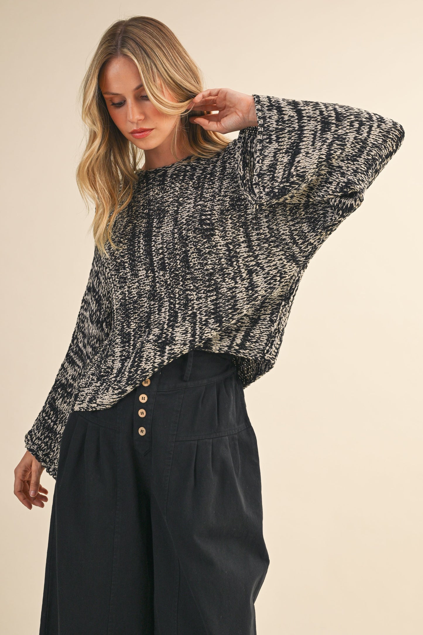 Two-Tone Knit top