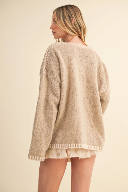 Knit Front-Tie Cardigan