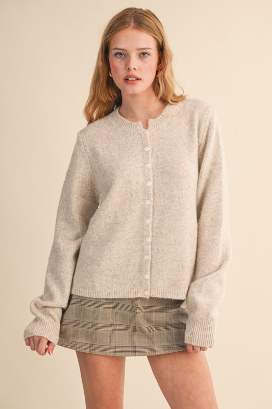 Marled Knit Cardigan