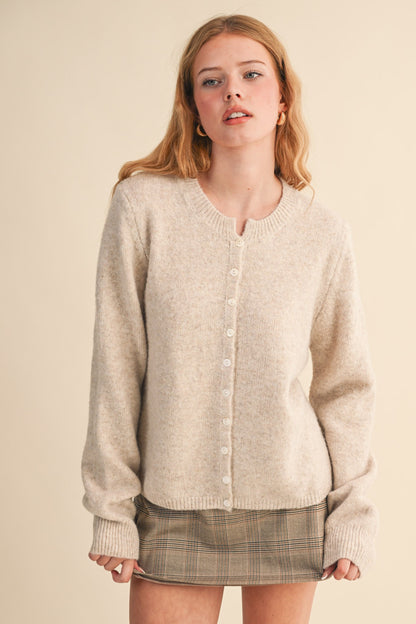 Marled Knit Cardigan