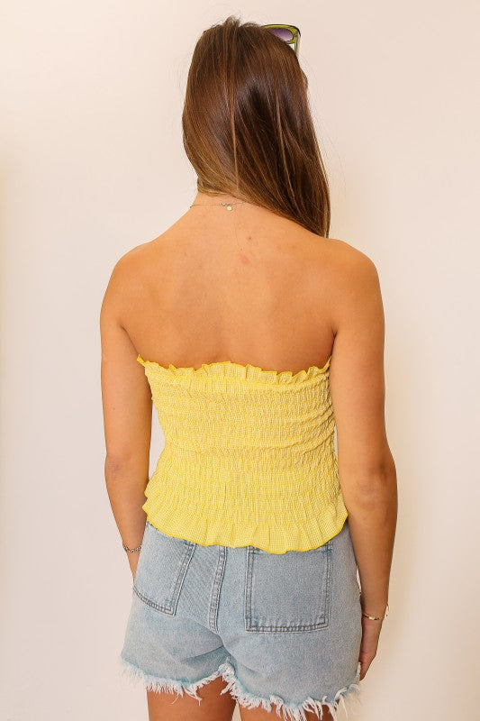 Yellow Ruffle Top