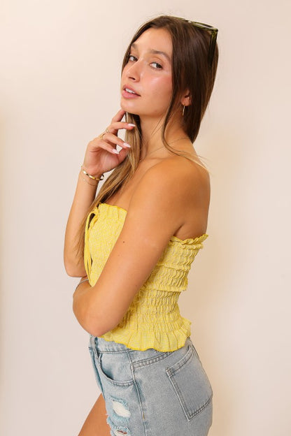 Yellow Ruffle Top