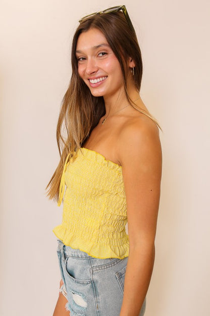 Yellow Ruffle Top