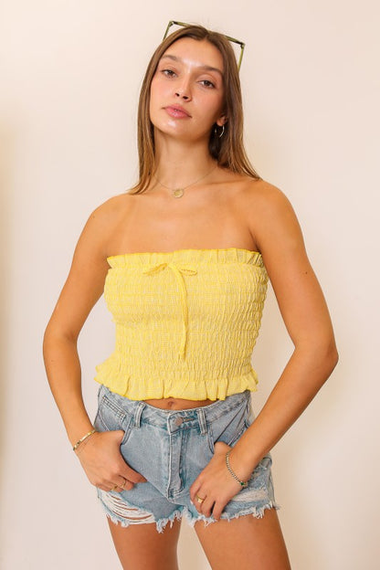 Yellow Ruffle Top
