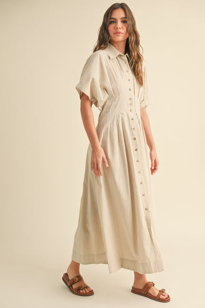 Tan Stripe Dress