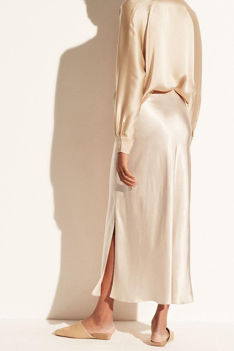 Sydney Beige Satin Skirt