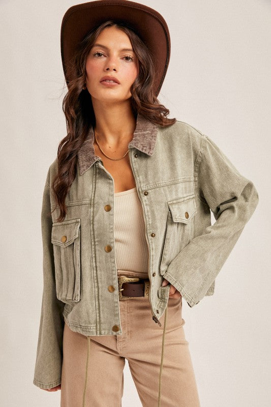 Olive Corduroy Jacket