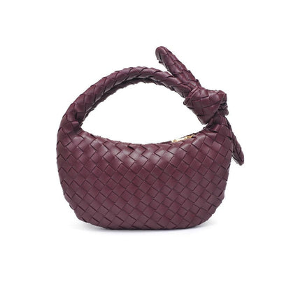 Lizbeth Woven Knot Clutch: Oatmilk
