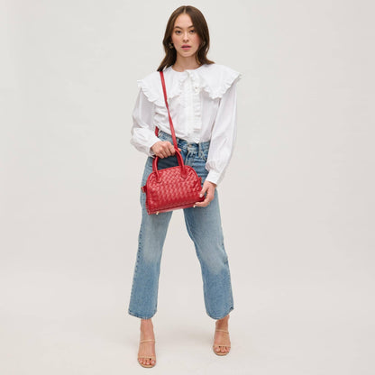 Kristie Woven Crossbody: Tan