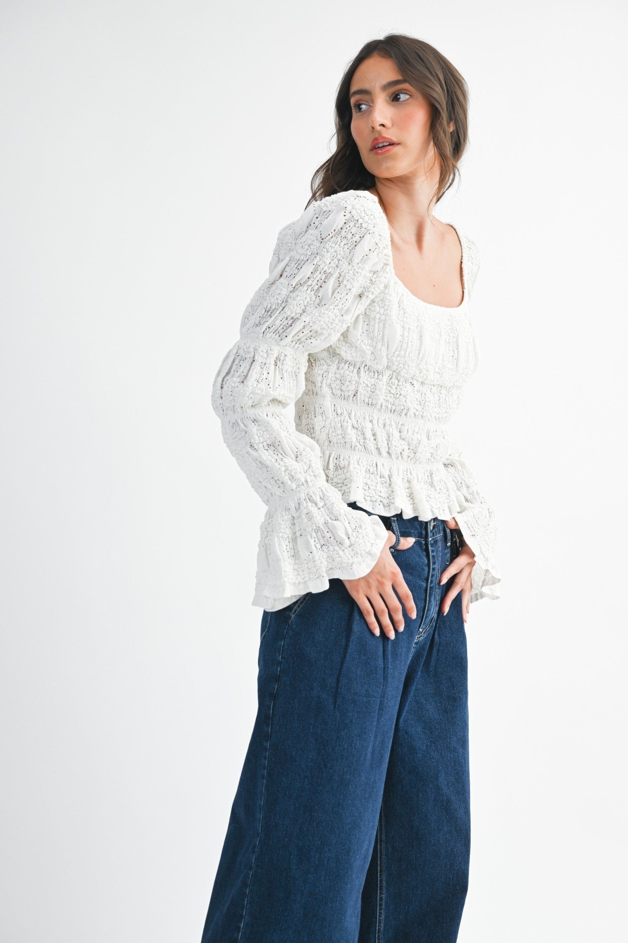 Elegance White Lace Blouse