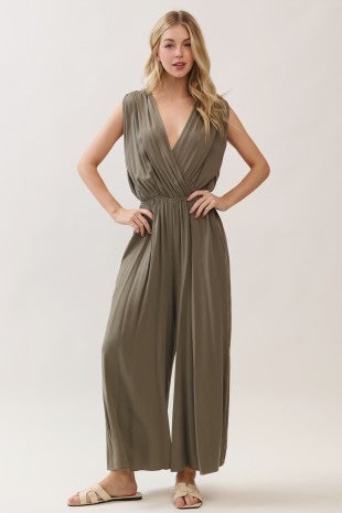 Olive Woven Jumpsuit