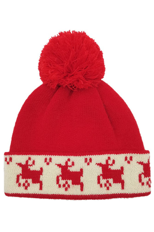 Reindeer Red Beanie