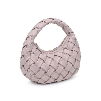 Noreen Woven Clutch: Oatmilk