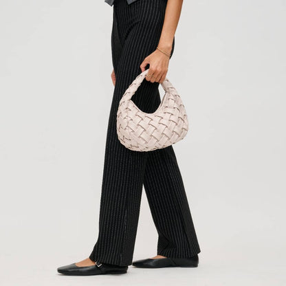 Noreen Woven Clutch: Oatmilk