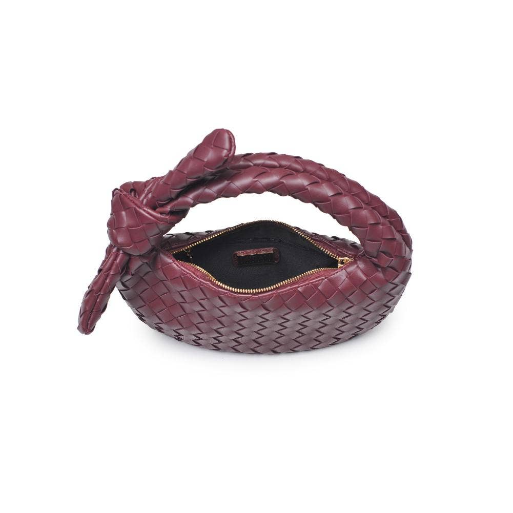 Lizbeth Woven Knot Clutch: Oatmilk