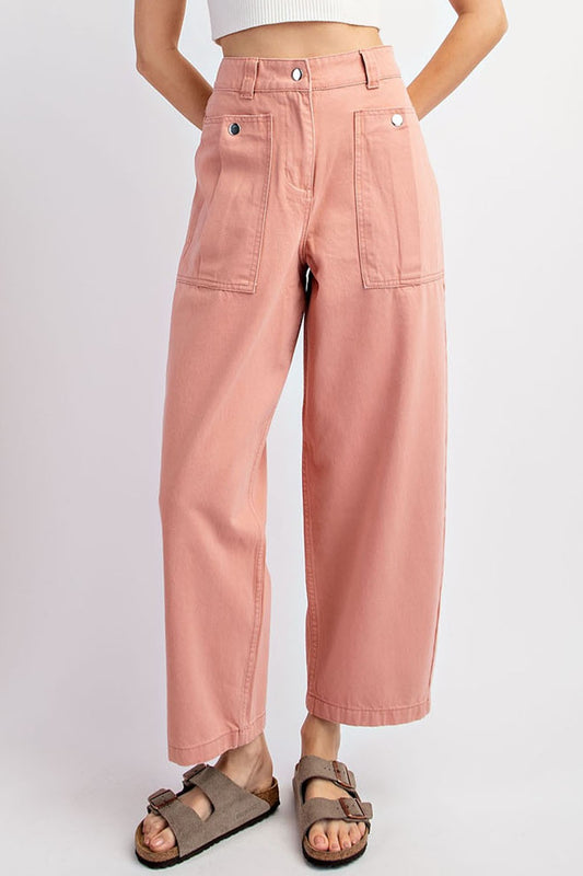 Salmon Cotton Pants