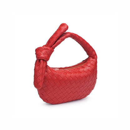 Lizbeth Woven Knot Clutch: Oatmilk