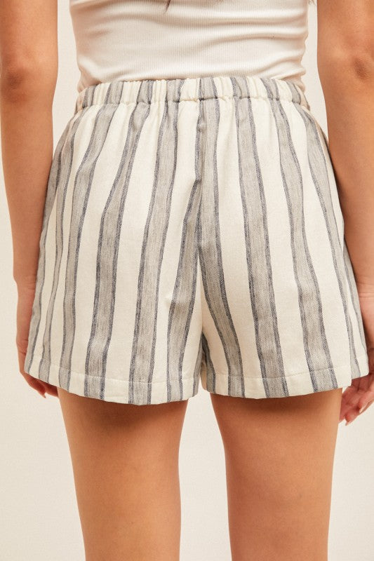 Lizzy Blue Stripe Shorts