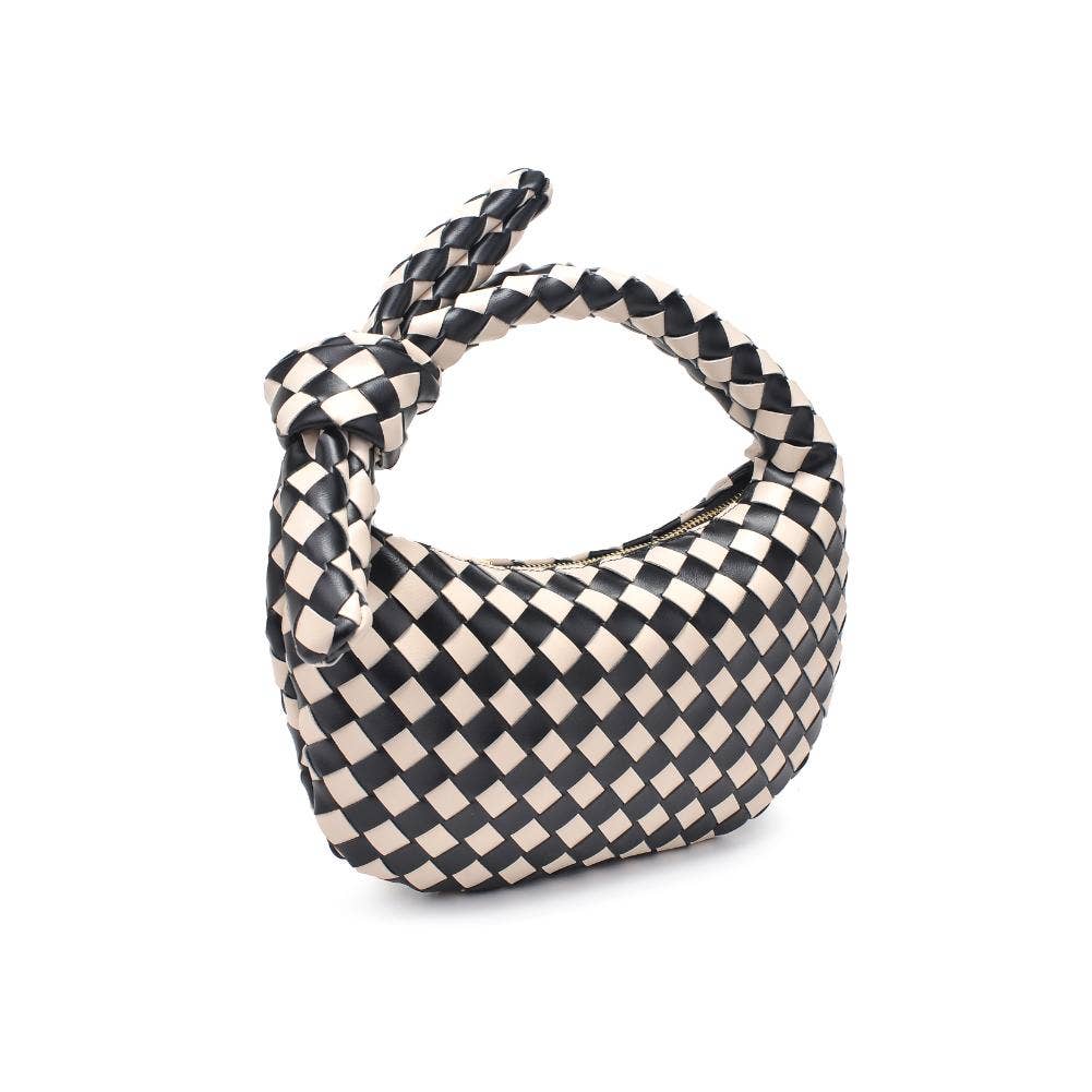 Lizbeth Woven Knot Clutch: Oatmilk
