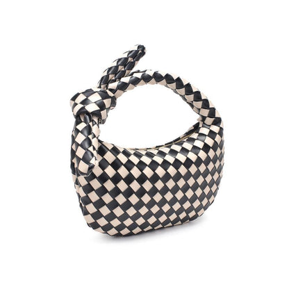 Lizbeth Woven Knot Clutch: Oatmilk